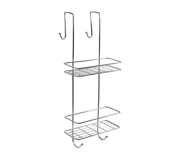 MENSOLA DOCCIA CON APPENDINO E 2 RIPIANI 25X11X59CM