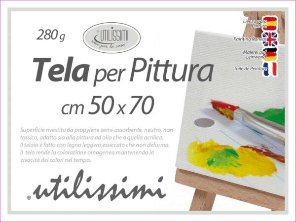 TELA PER PITTURARE 50X70CM BIANCO